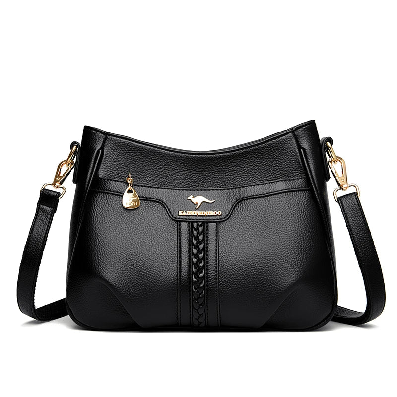 Genuine High Quality Soft Leather Women's Handbag Trend Designer Female Crossbody Bag Casual Shoulder Messenger Handbags 2024