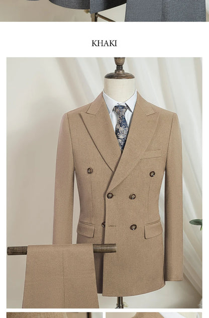 Elegant Man Suit 2 piece set Modern Wedding Party outfit Suits for Men Stylish Business office suit banquet attire