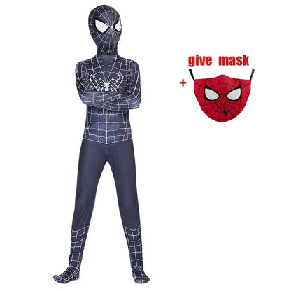 In Stock Superhero Spiderman Costume Set 3D Style Halloween Cosplay Bodysuit Jumpsuit Spider-Man Cosplay Bodysuit