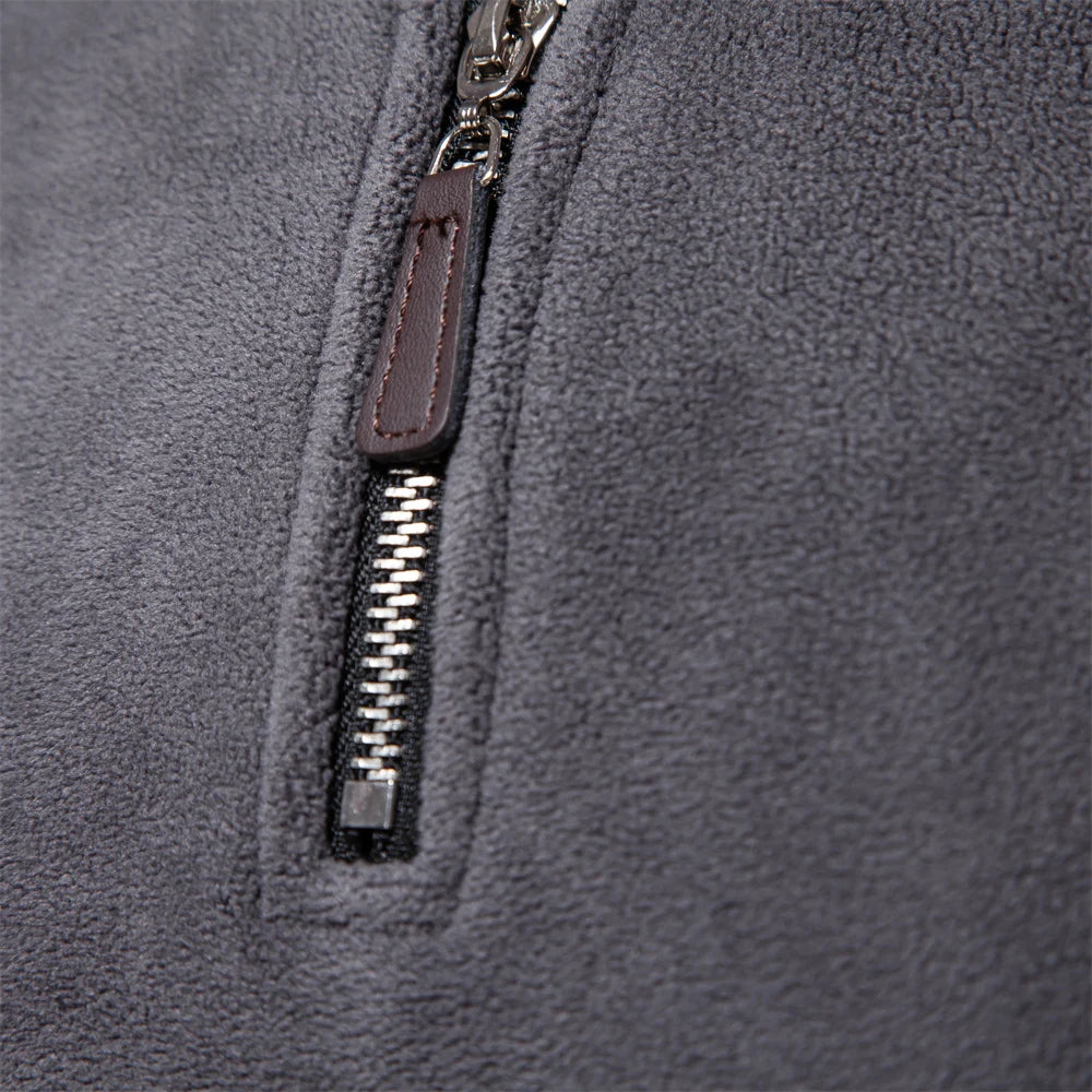 Thicken Warm Fleece Jacket for Men Zipper Neck Pullover Men's Sweatshirt Soft Shell Mens Jacket