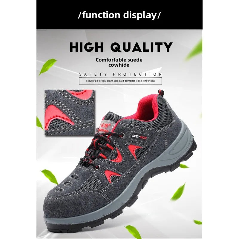Steel Toe Safety Shoes Labor Protection Anti Smashing & Piercing Comfortable And Secure Work Footwear