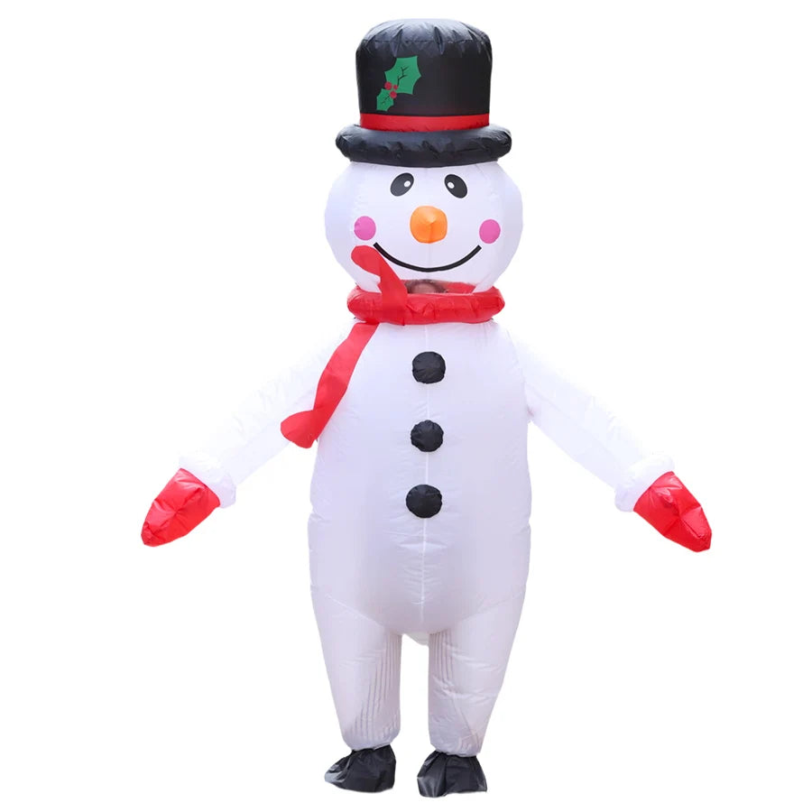 Anime Snowman inflatable Cosplay Costumes Adult Snow Treasure Suit Masquerade Party Halloween Blowing Dress Up Cosplay Party