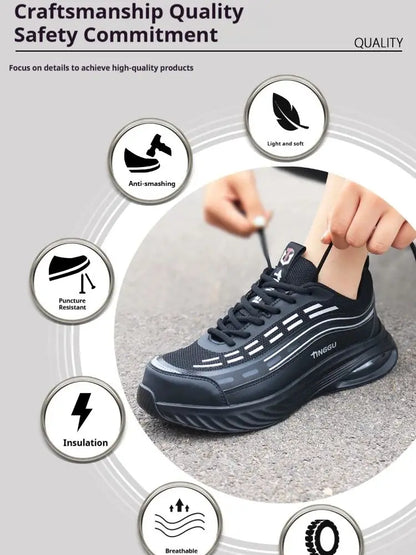 New insulated 10KV anti-smash and anti-puncture labor protection shoes Lightweight and breathable safety protection work shoes