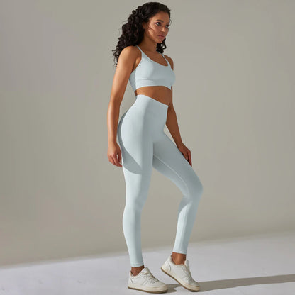 2 Pcs Women Yoga Set Sexy Seamless Sports Set Gym Fitness Bra Set Hip Push Up Leggings Set Workout Clothing Women Sportswear