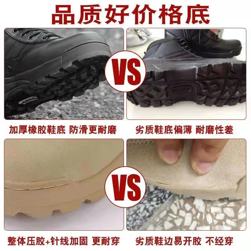 2026 New Winter Combat Boots Outdoor Wear-Resistant Hiking Men and Women Tactical Training Botas High Top Desert Shoes