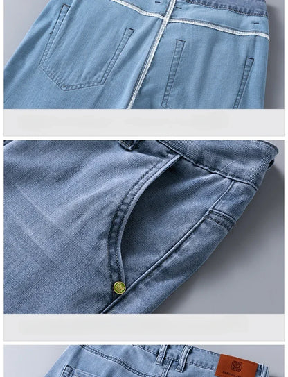 Business Jeans Men's Spring Thin Casual Straight Fashion Loose Brand Pants Comfortable Male Denim Trousers Versatile