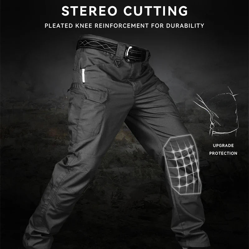 New Casual Tactical Pants Men Cargo Pants Multi Pockets Safari Style Trousers Waterproof Male Streetwear Hiking Plus Size S-6XL