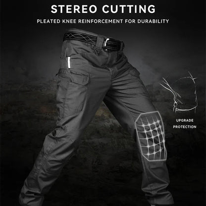 New Casual Tactical Pants Men Cargo Pants Multi Pockets Safari Style Trousers Waterproof Male Streetwear Hiking Plus Size S-6XL