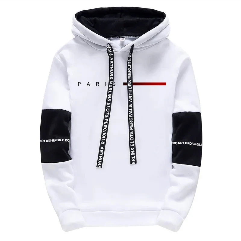 Autumn Winter Mens Tracksuit Print Casual Sweatshirts Sportswear Outdoors Sports Jogging Mens Clothing Single Piece Hoodie Pants