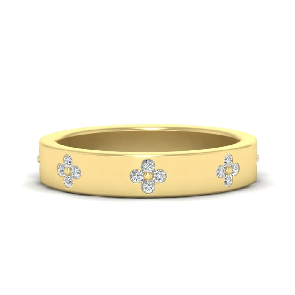 D VVS1 Moissanite Ring Solid 925 Sterling Silver Plated 18k Yellow Gold with GRA Wedding Rings for Women Jewelry