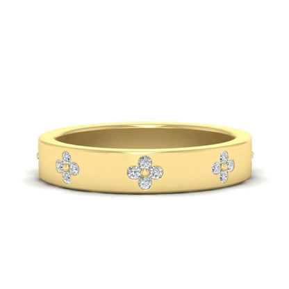 D VVS1 Moissanite Ring Solid 925 Sterling Silver Plated 18k Yellow Gold with GRA Wedding Rings for Women Jewelry
