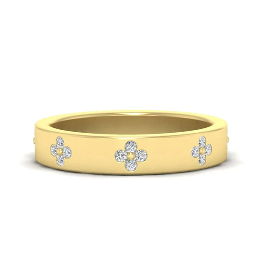 D VVS1 Moissanite Ring Solid 925 Sterling Silver Plated 18k Yellow Gold with GRA Wedding Rings for Women Jewelry