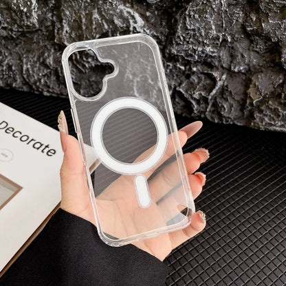 Transparent Original Magnetic Phone Case for iPhone 17 16 15 14 Plus 13 12 mini 11 Pro XS Max XR for Magsafe Acrylic Clear Cover