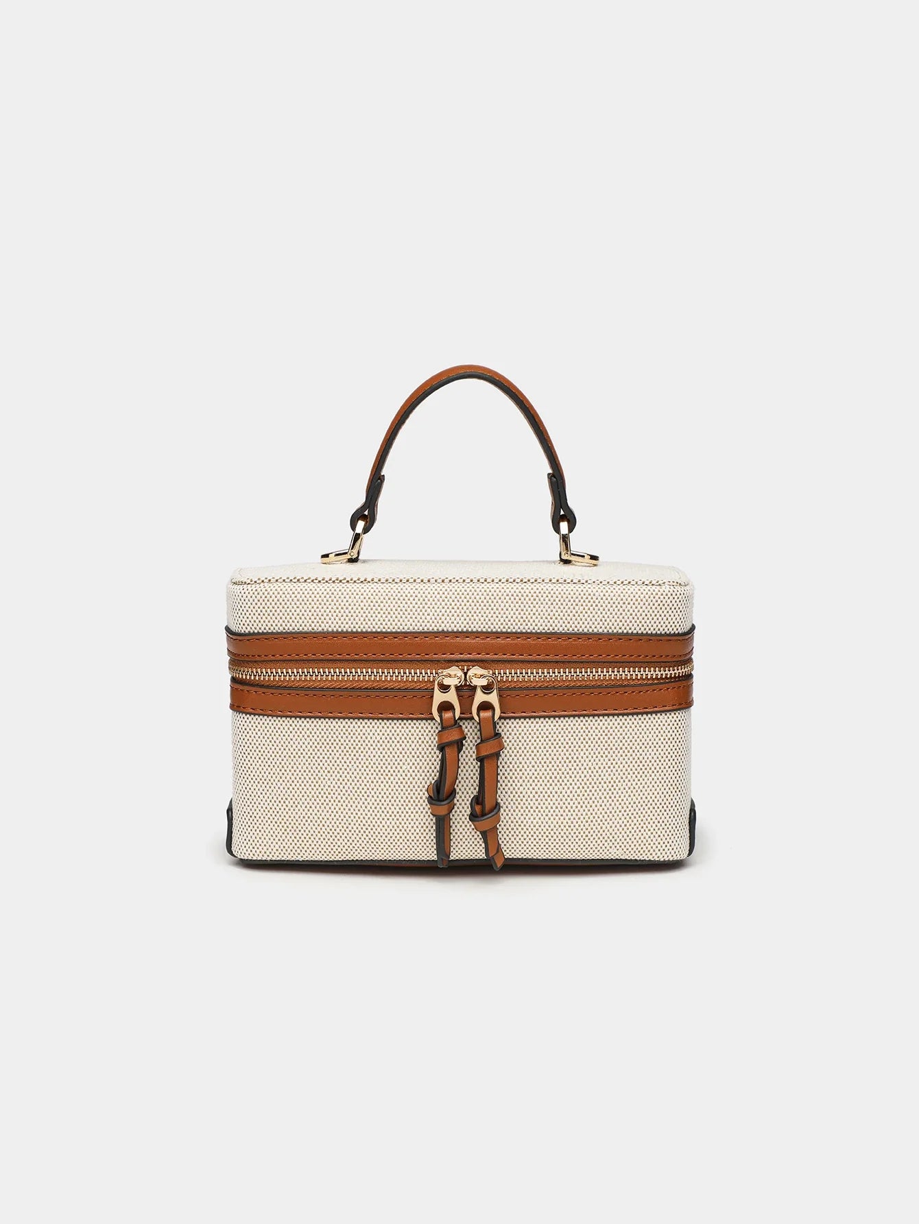Fashionable versatile box bag brown one shoulder trendy hand-held hard fashionable small square bag
