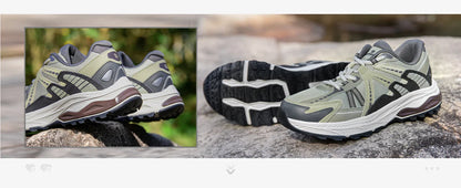 New Men Running Shoes Outdoor Casual Lightweight Breathable Sneakers Male Cushioning Non-Slip Vintage Sports Shoes