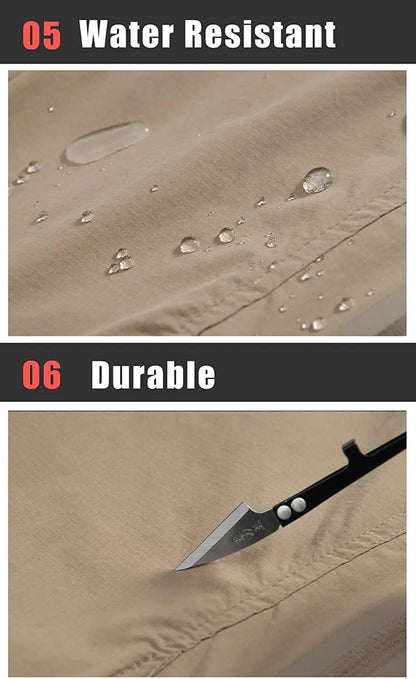 Lightweight Trousers Mens Fishing Pants Outdoor Hiking Nylon Quick Dry Pockets Cargo Pants Casual Work Trousers
