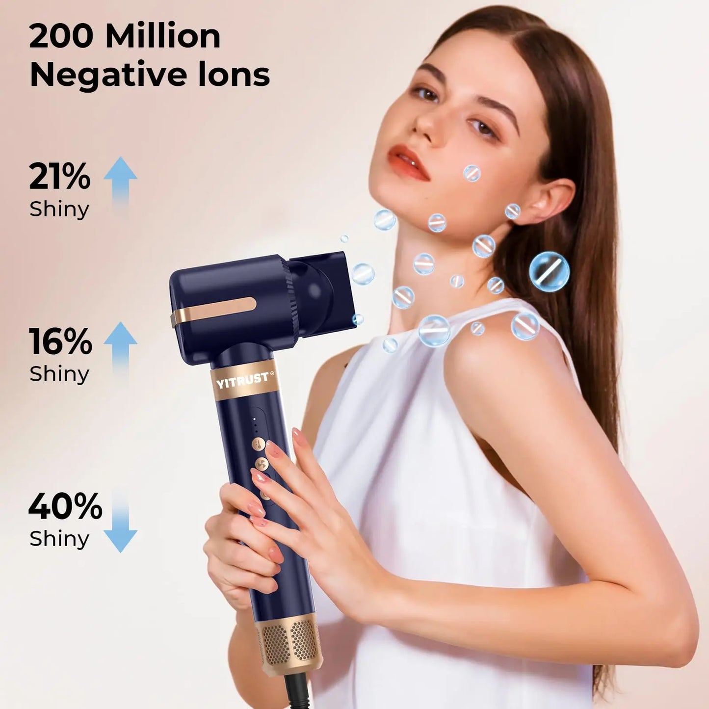 Hair Dryer Brush 7 in 1, Air Styler Set with Curling Iron, Round Brush, Straightener for Women