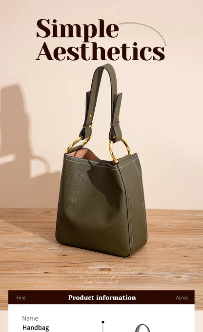 Women's Tote Bag Autumn High Quality Simple Beige Texture Women's Business Commuter Shoulder Bag