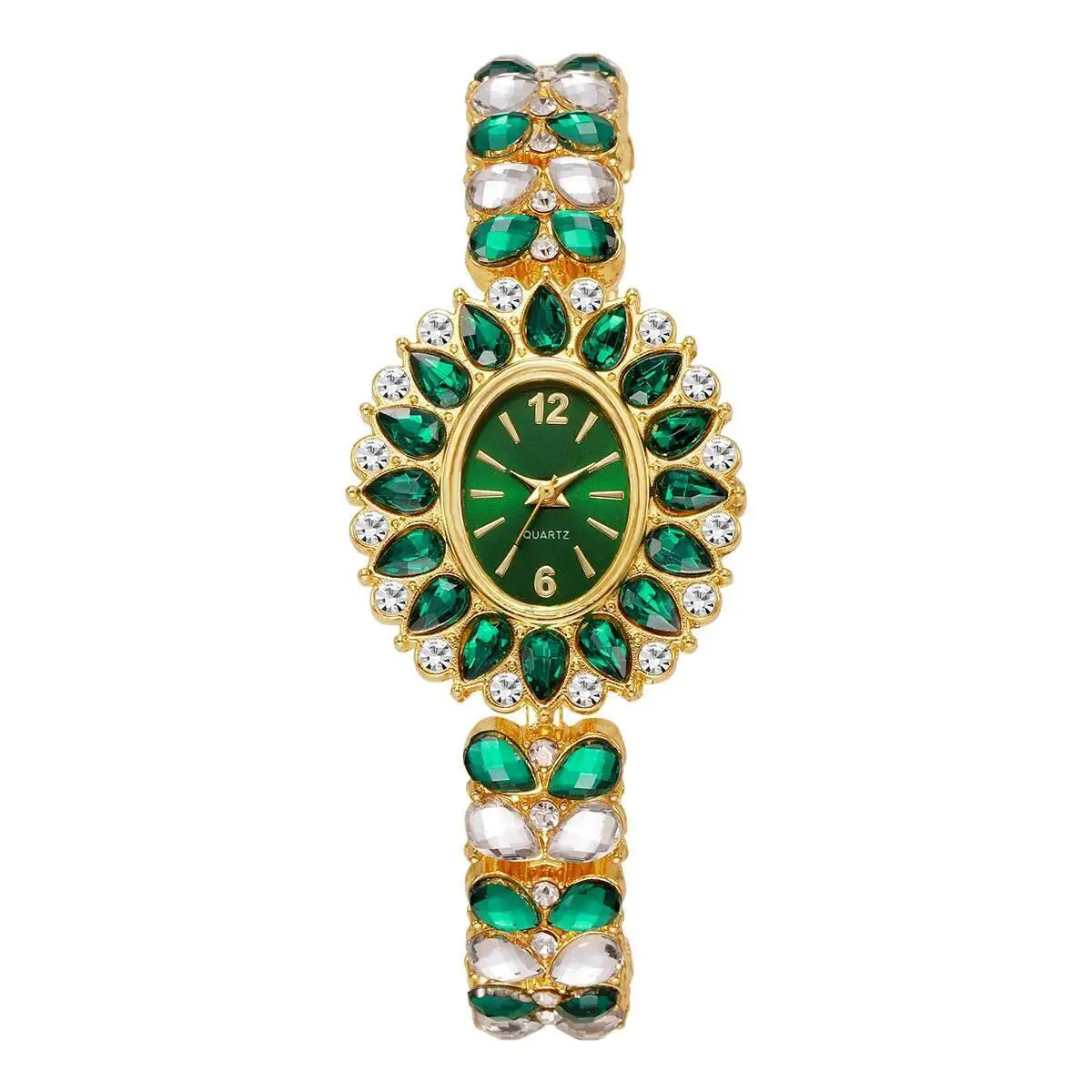 Fashion Women Watches Luxury Rhinestone Bracelet Strap Quartz Wristwatch Girls Clock Reloj Mujer