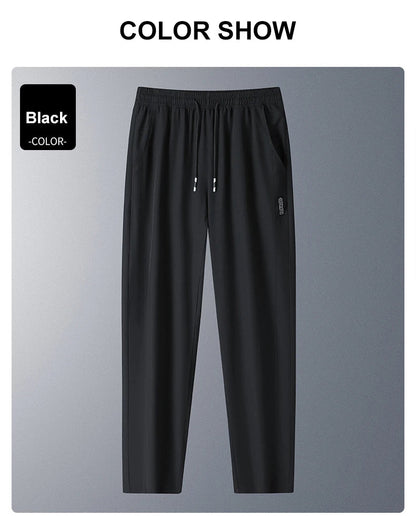 Running Pants Cooling Summer Ice Silk Pants Soft Stretchy Pant Loose Casual Quick-Dry Workout UV Protection Lightweight Trousers