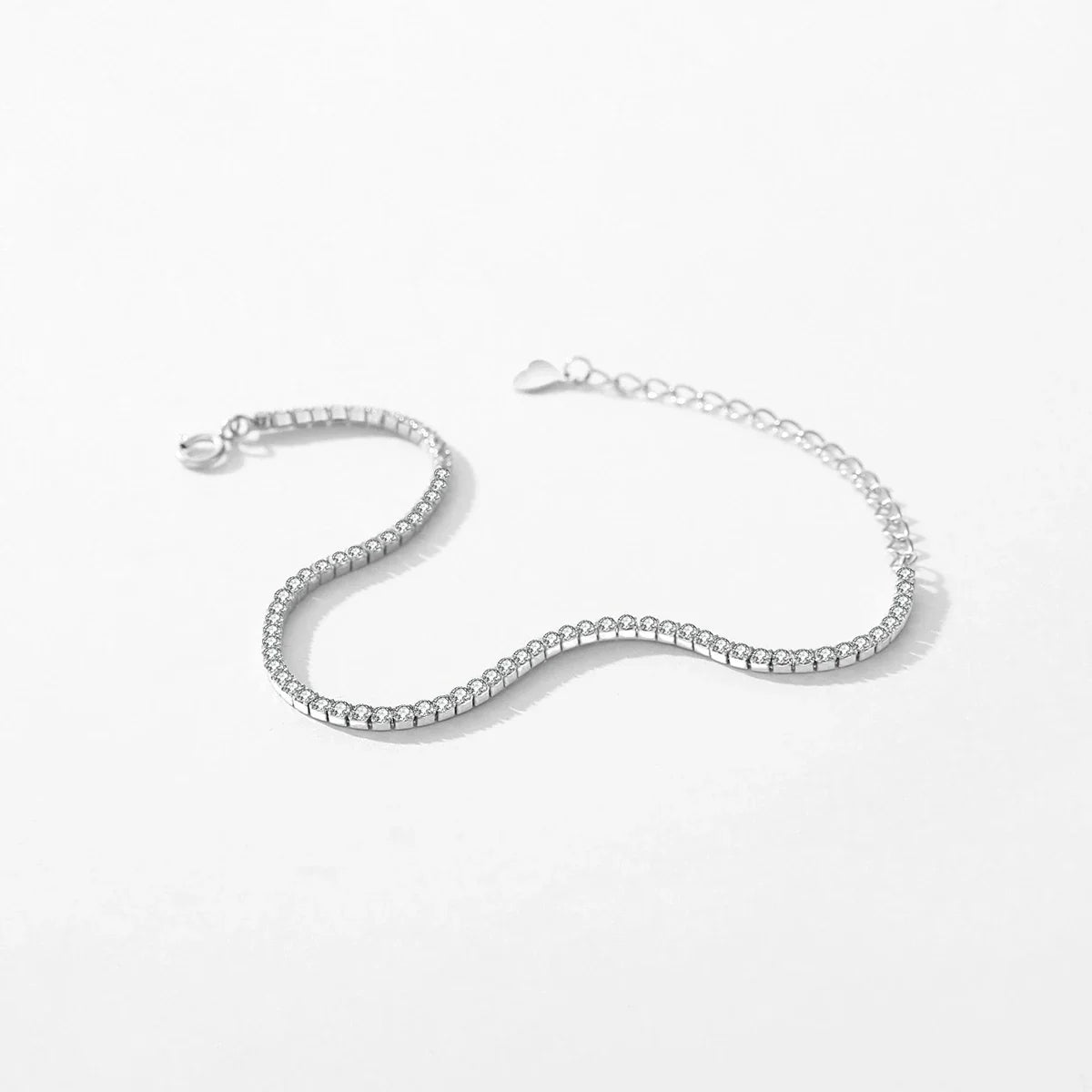 925 Sterling Silver Sparkling Clear CZ Bracelet For Women Wedding Engagement Fine Jewelry Anniversary Wife Mom Gifts