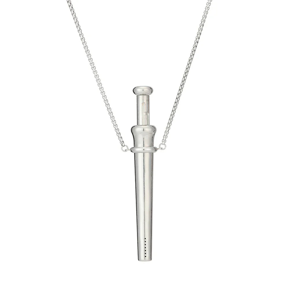 MaiLun 1pc Stress Anxiety Relief Necklace 82.5mm Length Stainless Steel Meditation Necklace Quit Smoking Anxiety Relief Necklace