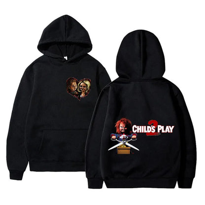 Horror Movie  Play Chucky Hoodies Harajuku Hip Hop Streetwear Men Women Autumn Winter Hooded Sweatshirt Pullover Tops