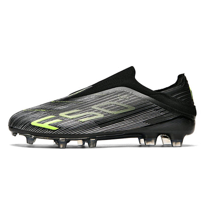 Without-lace F50+ Mens Soccer Shoes Boys Training Non-Slip Turf Soccer Cleats TF/FG Football Sneakers Chuteira Campo 35-45