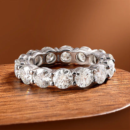 D VVS1 Moissanite Ring GRA Certified 5mm Lab Diamond s925 Sterling Silver 18k White Gold Engagement Rings for Women Man