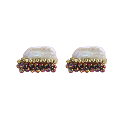Natural Freshwater Baroque Pearl Earrings Korean Style Women Luxury Jewelry Fashion Ladies and Girls Gift GE1586