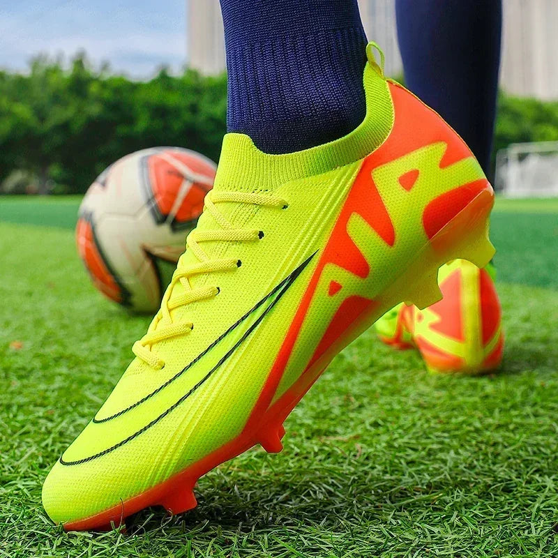 Men Football Boots Non-Slip Grass Training Sport Ultralight Soccer Shoes Unisex Outdoor Sports Shoes Breathable Drop Shipping