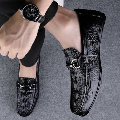 Genuine Leather Men Casual Shoes Luxury Brand New Mens Loafers Moccasins Breathable Slip on Black Driving Shoes Plus Size 37-45