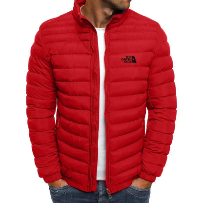 Men's Stand up Collar Zipper Warm Business Slimming Fishing Coat