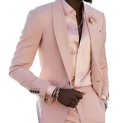 Men's 2-Piece Tuxedo Slim Fit Moda Masculina Wedding Smoking Blazer Jacket And Pants Traje Homme Mariage Fitted Formal Wear