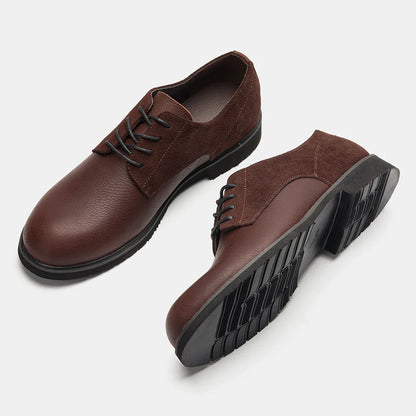 Genuine Leather Men Derby Shoes Ultralight Comfortable fashion Men Casual shoes Black Men Leather Shoes #KD6675