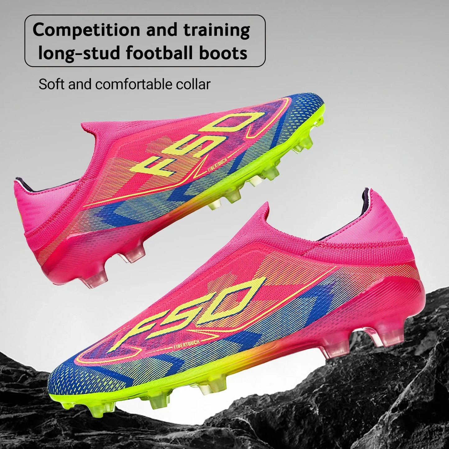 Classic Style AG FG football shoes PU Fabric Ventilated Upper TPU Wearproof Outsole Unisex Kids Outdoor Football Shoes