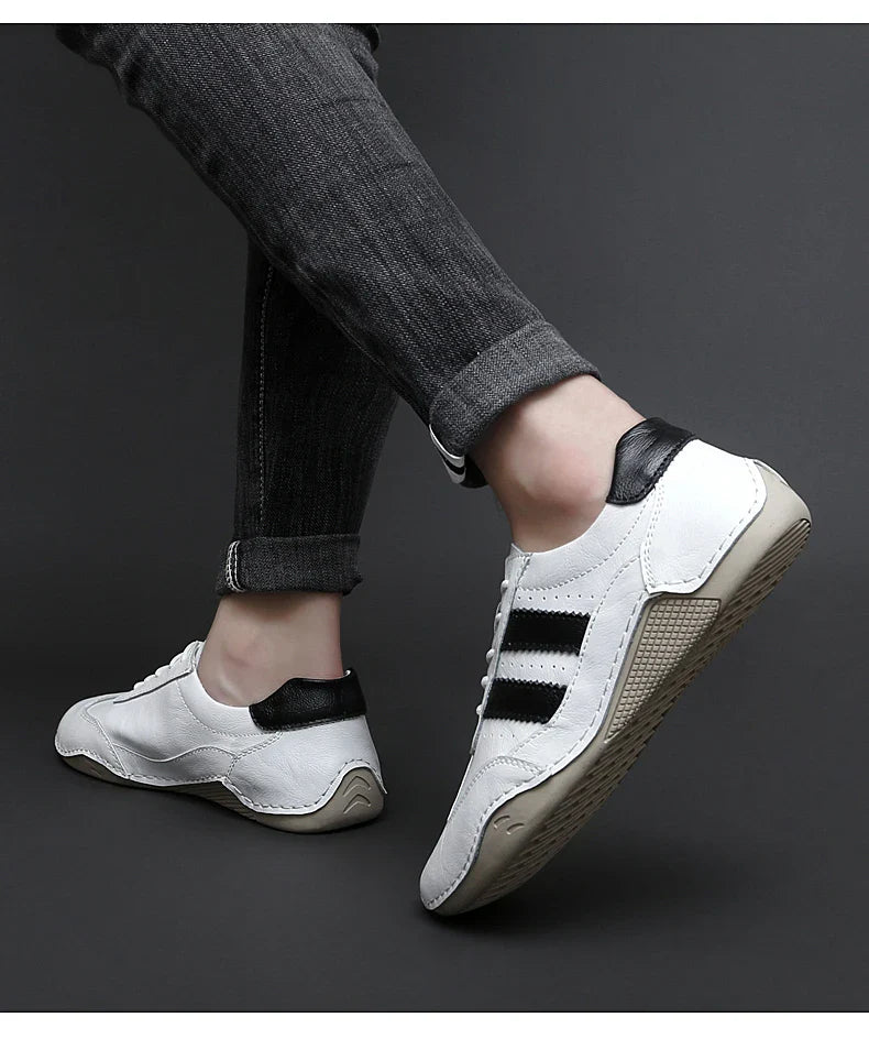 Genuine Leather Octopus bean shoes For Men Fashion Flats Shoes walking sports loafer breathable outdoor Men's driving shoes