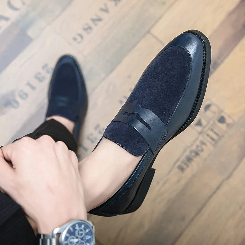 Mens Leather Designer Brand Casual Classic for Men Smile Breathable Office Loafers Formal Business Footwear Dress Shoes Flats 48