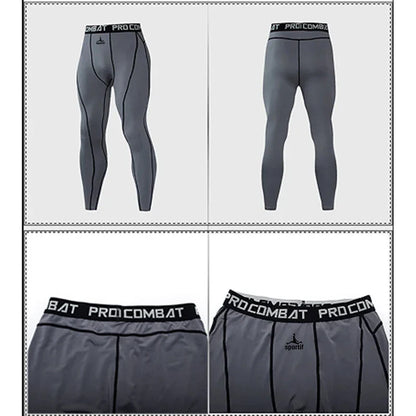Men Bodybuilding longs Pants Fitness Compression Leggings Train Workout Outfit Male Muscle Alive Elastic Skinny Tights