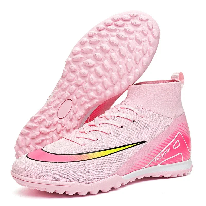 New Men Football Boots Match Long Spikes Soccer Shoes Cleats Boys Comfortable Training Sport Adult Breathable Outdoor Non Slip