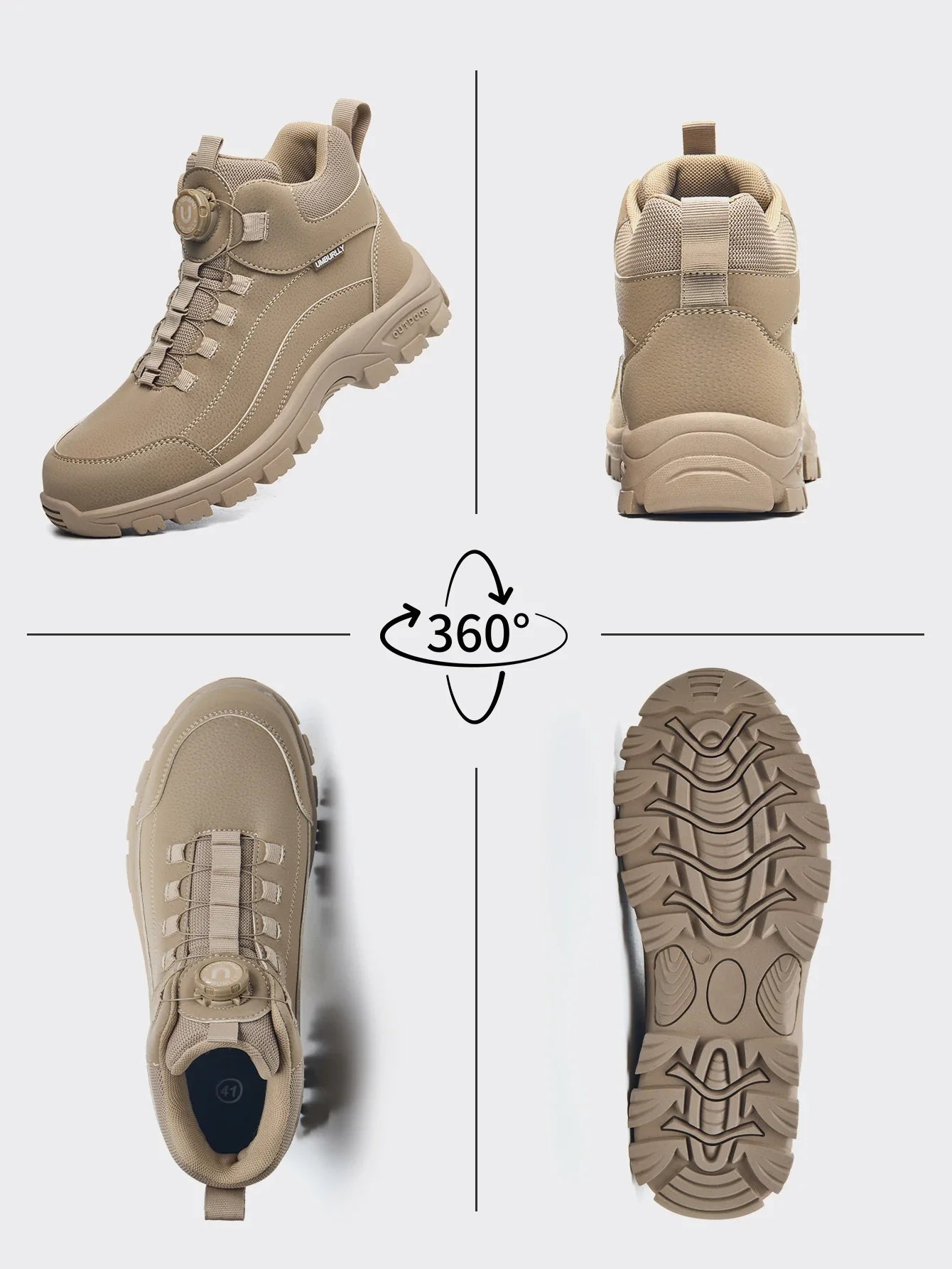 Men's Safety Work Boots Steel Toe Anti- Crush Resistant Punctureproof Kevlar Anti-slip Wear-resistant Fashionable Buckle