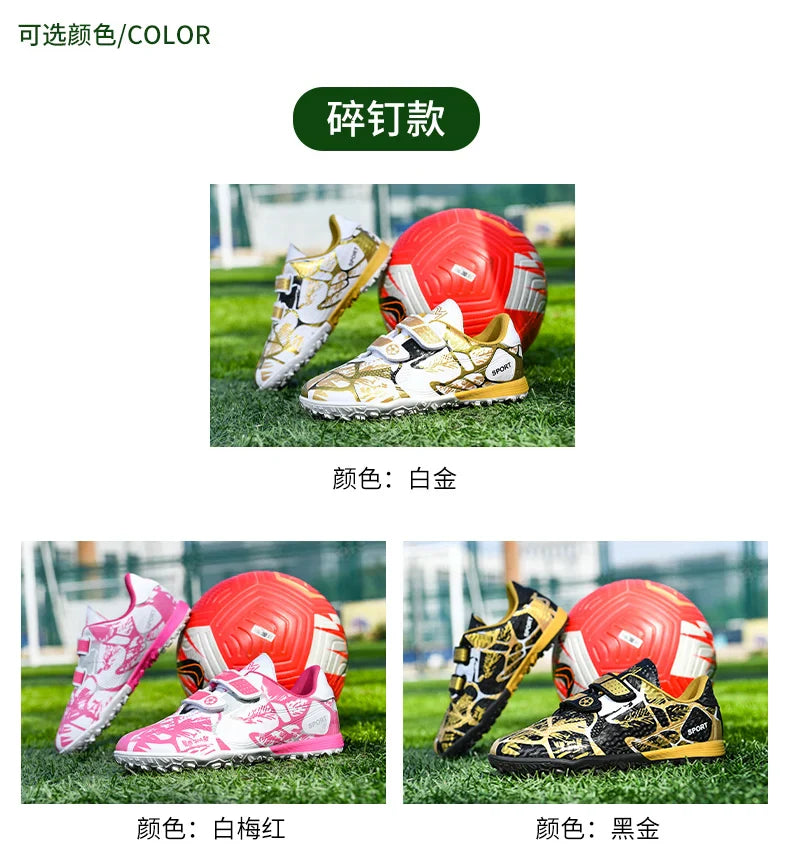 Professional Football Shoes Kids Futsal Sneakers Outdoor Low-cut Soccer Shoes Boys Lightweight Non-slip Children's Sports Shoes