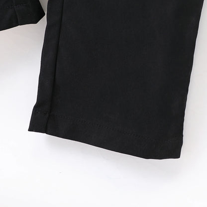 Boys' Formal Suit Printed Shirt with Gentleman's Vest and Pants Suit Suitable for 4-7 Years Old