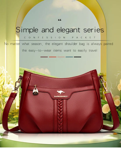 Genuine High Quality Soft Leather Women's Handbag Trend Designer Female Crossbody Bag Casual Shoulder Messenger Handbags 2024
