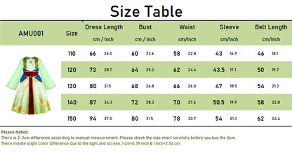 Girl Hua Mulan Princess Costume Children Chinese Hanfu Dress Costumes of Ancient Chinese Person Halloween Carnival Clothing