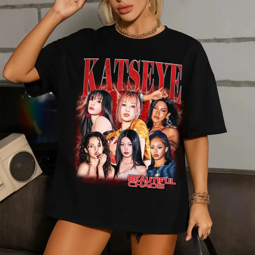 Beautiful Chaos T-shirts Kpop Tee Woman and Man Oversized Tee Graphic Short Sleeve T-Shirt Unisex Men Women Summer