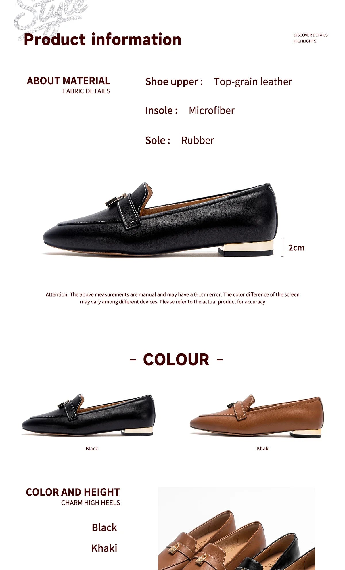 Women's Leather Loafers with Gold Lock Detail Square Toe Low Heel Penny Casual Office Slip-On Dress Shoes for Woman