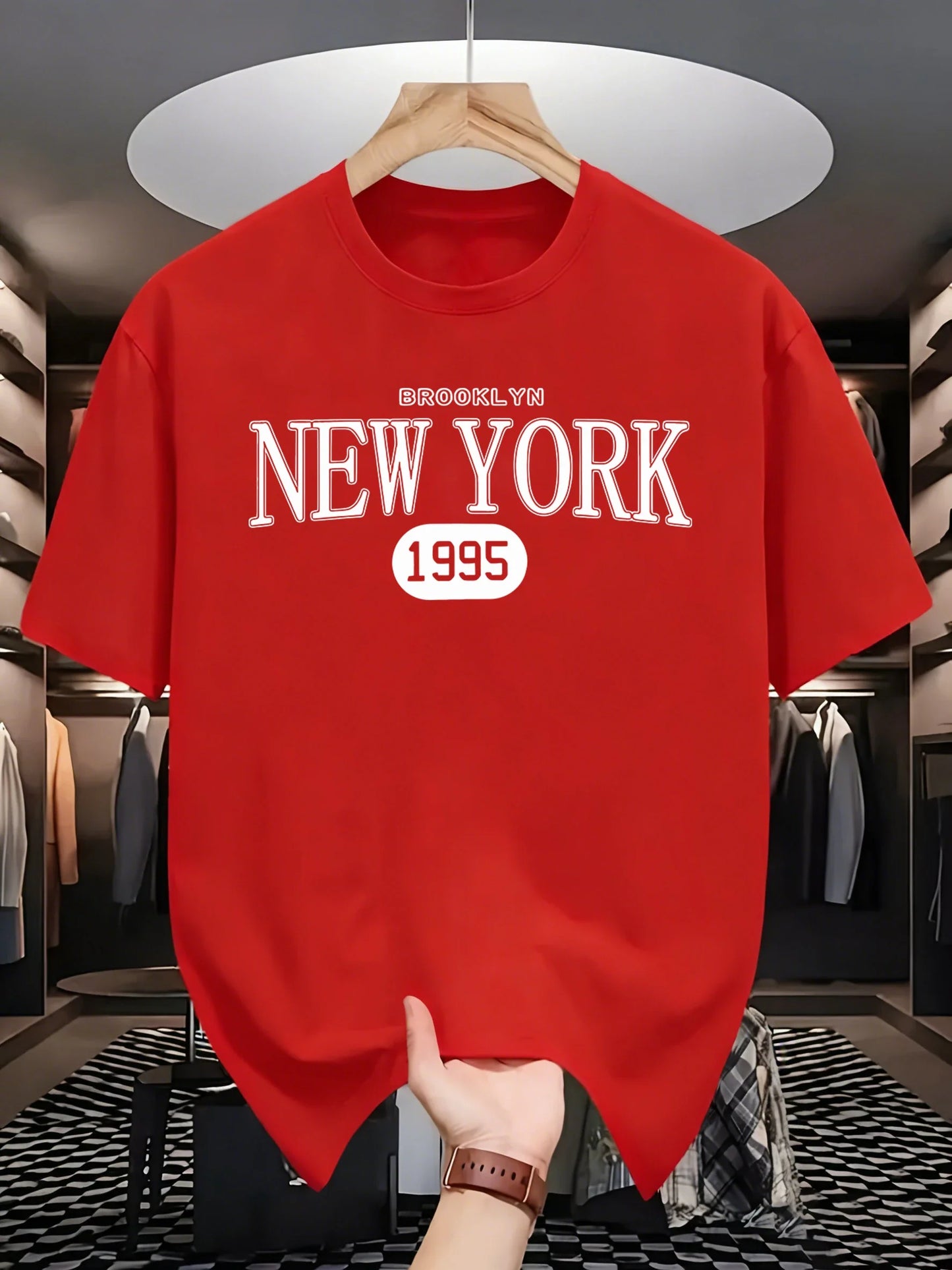 New York Brooklyn 1995 Design T-Shirts Men Cotton Casual Tee Breathable Summer Sportswear Unisex Loose O-Neck Short Sleeve