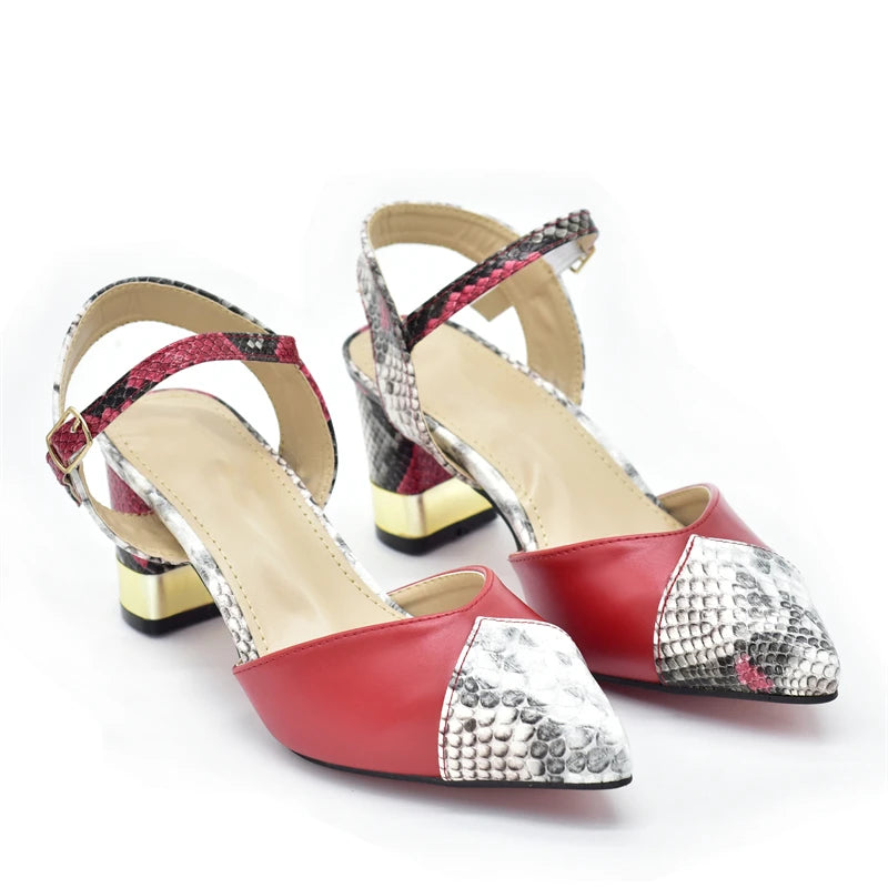 Fashion Leopard Shoes and Bag Set Wedding Pumps for Women Bride Shoes and Bag for Party Wedding Patent Leather Shoes for Women