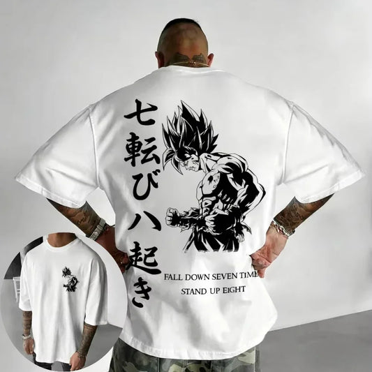 Hand Drawn Printed Cotton T-shirt Summer New Style Men's and Women's Loose Casual Street Trendy Top